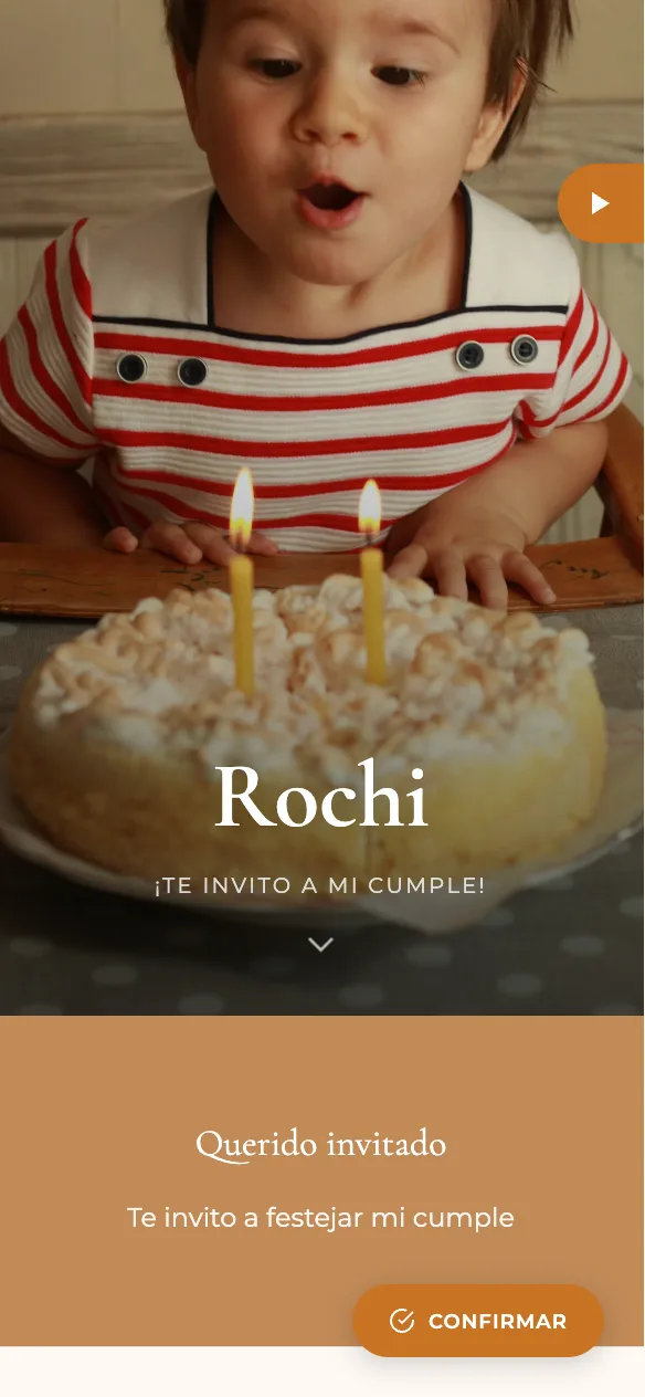 Invitación digital cumpleaños